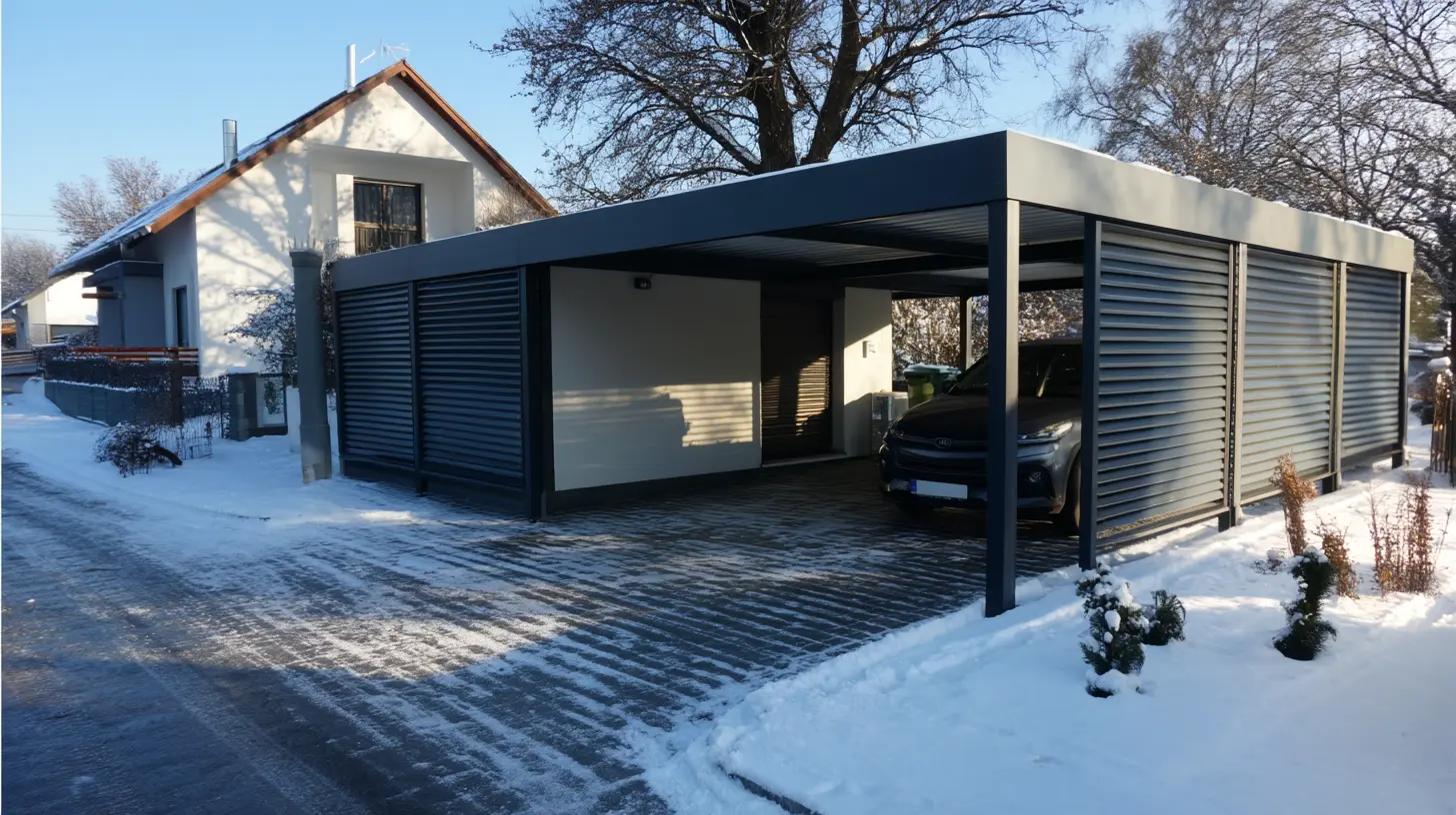 Custom Carport with Storage Area
