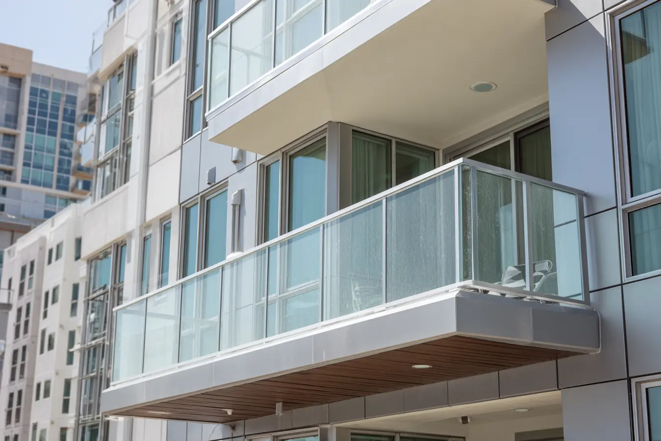 VISIOAIR Post Supported Glass Railing